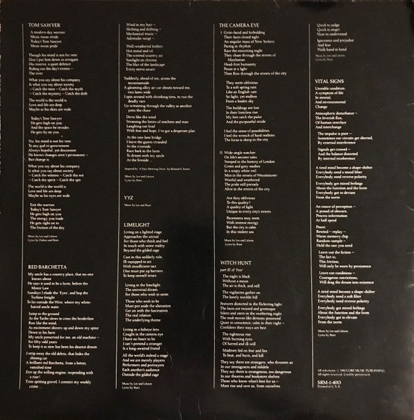 Rush : Moving Pictures (LP,Album)