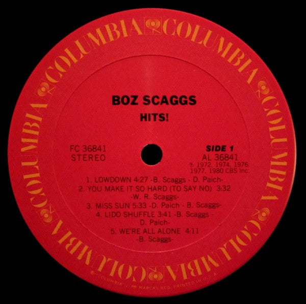 Boz Scaggs : Hits! (LP,Compilation)