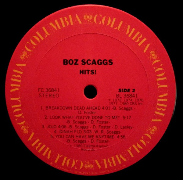 Boz Scaggs : Hits! (LP,Compilation)