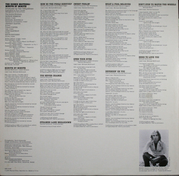 Doobie Brothers, The : Minute By Minute (LP,Album,Club Edition)