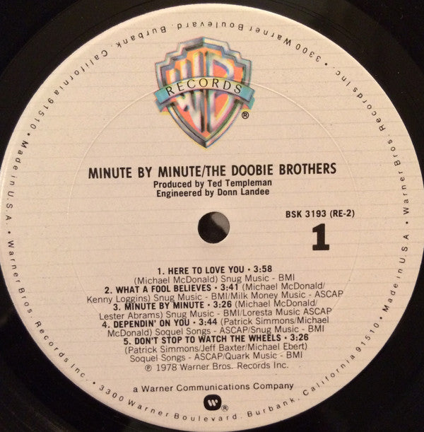 Doobie Brothers, The : Minute By Minute (LP,Album,Club Edition)