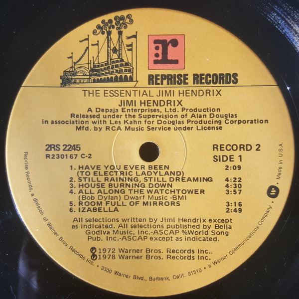 Jimi Hendrix : The Essential Jimi Hendrix (LP,Compilation,Club Edition)