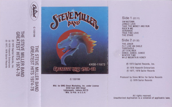 Steve Miller Band : Greatest Hits 1974-78 (Compilation,Club Edition,Reissue)