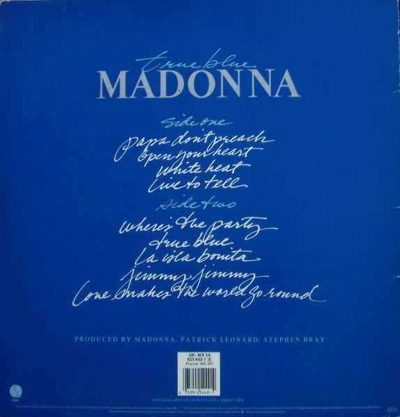 Madonna : True Blue (LP,Album)