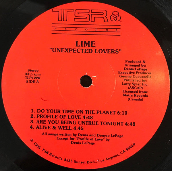 Lime (2) : Unexpected Lovers (LP,Album)