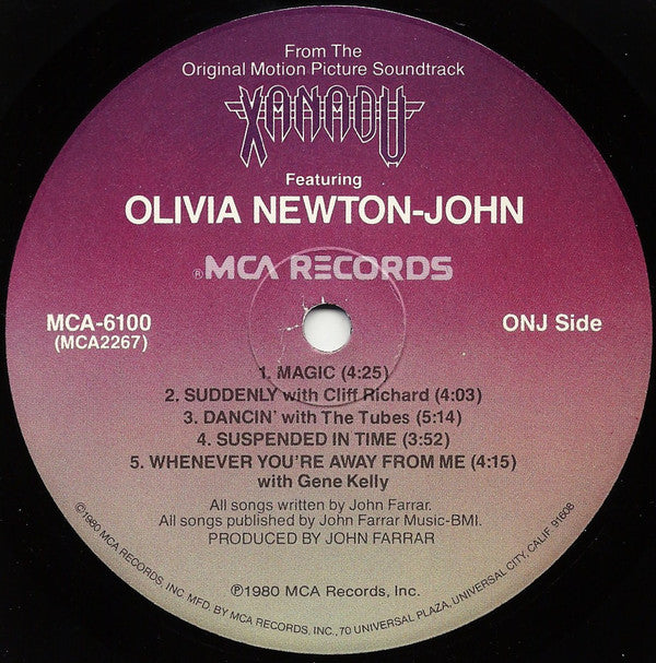 Electric Light Orchestra / Olivia Newton-John : Xanadu (From The Original Motion Picture Soundtrack) (LP,Album,Stereo)