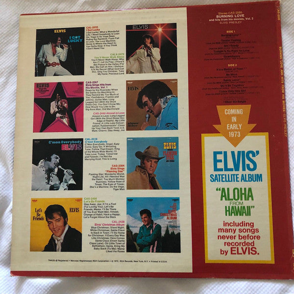 Elvis Presley : Burning Love And Hits From His Movies Vol. 2 (LP,Compilation)