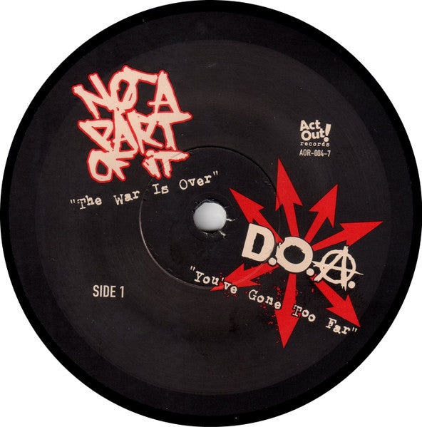Not A Part Of It / D.O.A. (2) / Dwarves / Potbelly : Splitwad (7",45 RPM,Compilation)