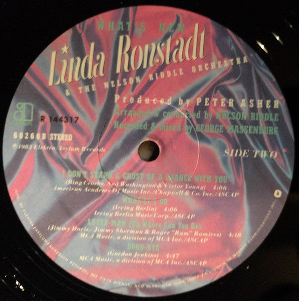 Linda Ronstadt & Nelson Riddle And His Orchestra : What's New (LP,Album,Club Edition)