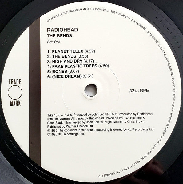 Radiohead : The Bends (LP,Album,Reissue,Repress)