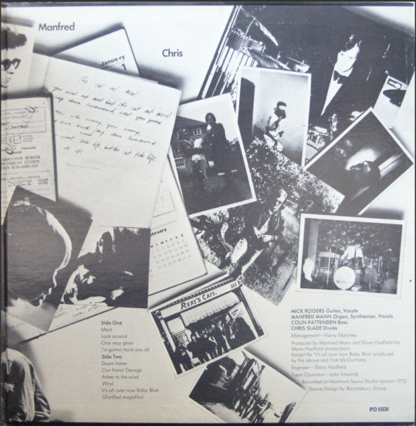 Manfred Mann's Earth Band : Glorified Magnified (LP,Album)