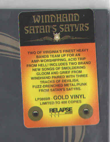 Windhand / Satan's Satyrs : Windhand / Satan's Satyrs (LP,Album)