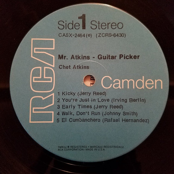 Chet Atkins : Mr. Atkins - Guitar Picker (LP,Compilation,Remastered,Stereo)
