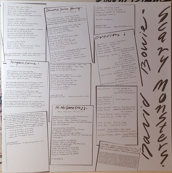 David Bowie : Scary Monsters (LP,Album,Reissue,Remastered,Stereo)