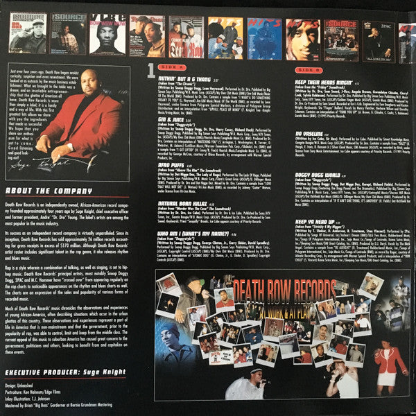 Various : Death Row - Greatest Hits (LP,Compilation,Reissue,Remastered,Repress)