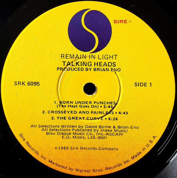 Talking Heads : Remain In Light (LP,Album,Stereo)
