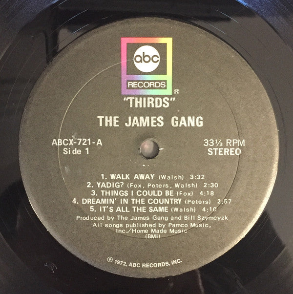James Gang : Thirds (LP,Album,Repress)