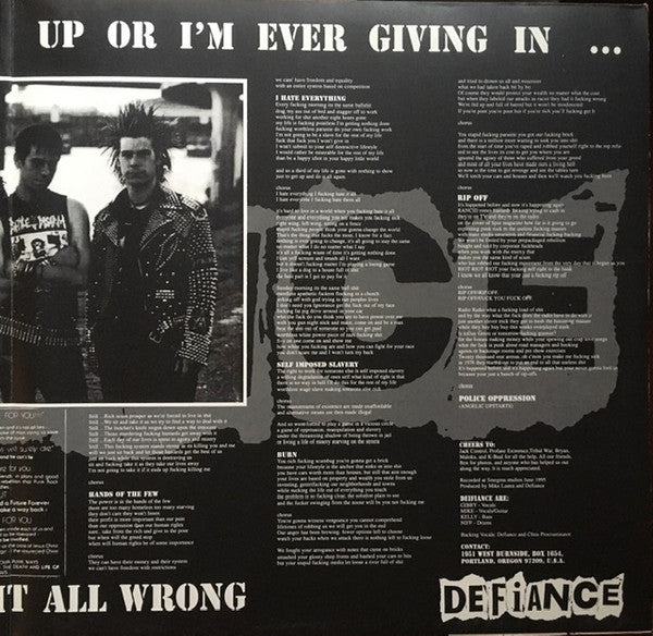 Defiance (2) : No Future No Hope (LP,Album)