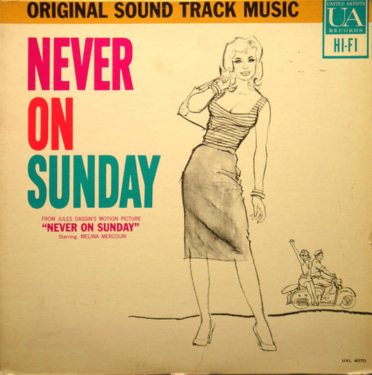 Manos Hadjidakis : Never On Sunday (Original Sound Track Music) (LP,Album,Mono)