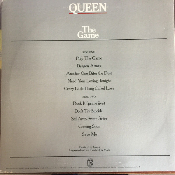 Queen : The Game (LP,Album,Club Edition)