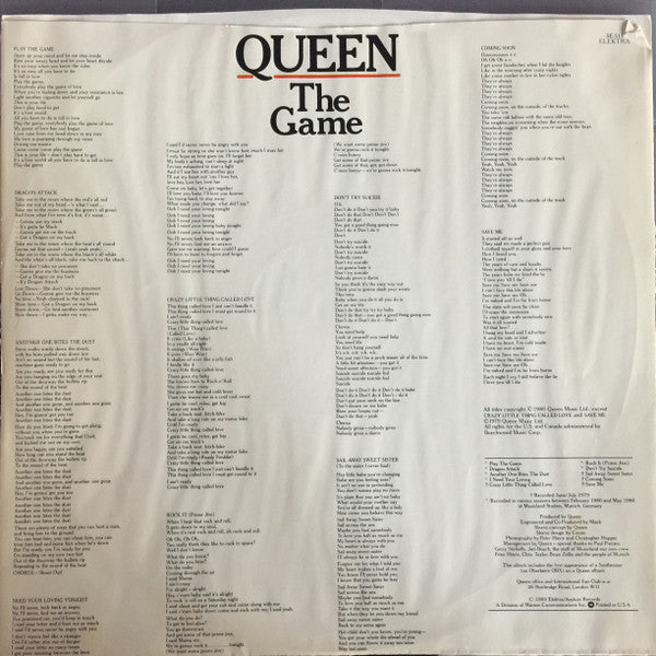 Queen : The Game (LP,Album,Club Edition)