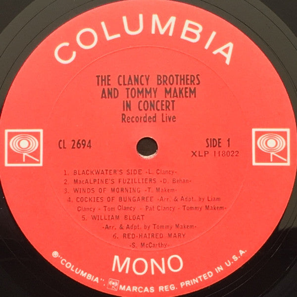 Clancy Brothers & Tommy Makem, The : In Concert (LP,Mono)