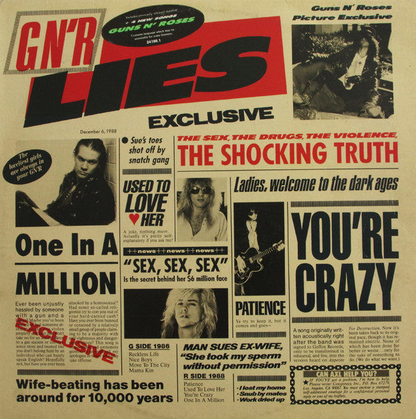 Guns N' Roses : G N' R Lies (LP,Album)