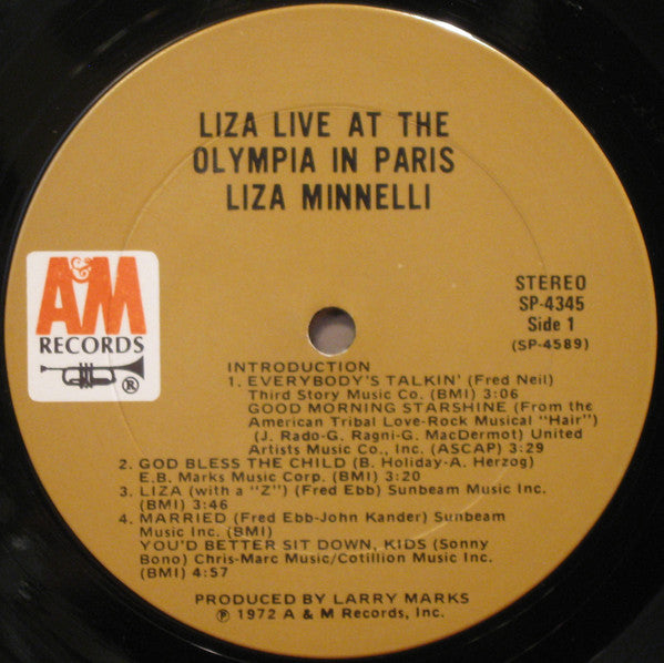 Liza Minnelli : Live At The Olympia In Paris (LP,Album)