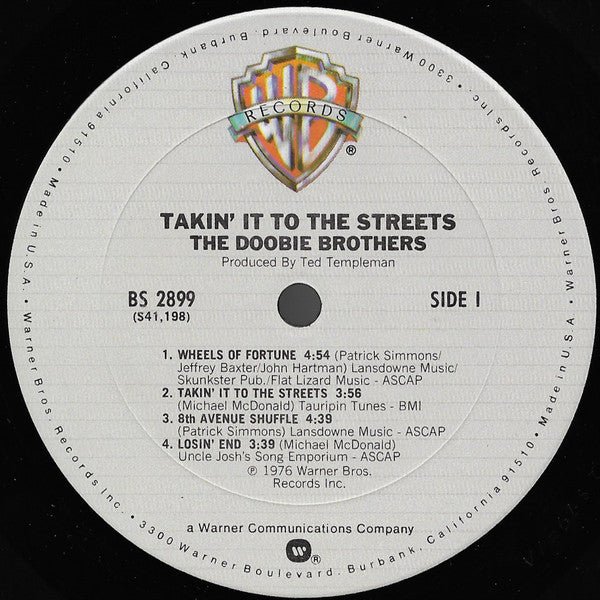 Doobie Brothers, The : Takin' It To The Streets (LP,Album,Club Edition,Reissue,Stereo)