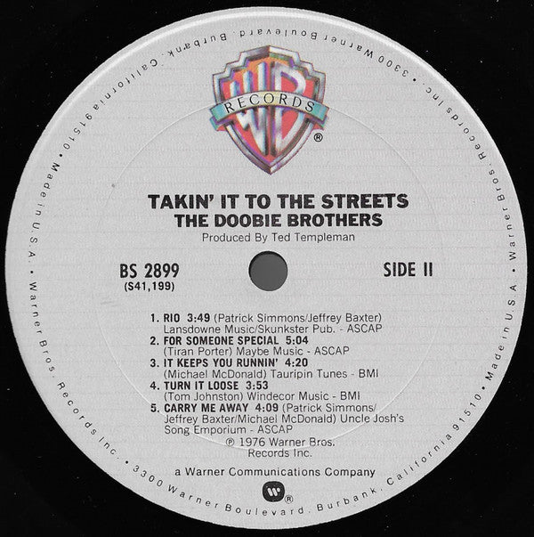 Doobie Brothers, The : Takin' It To The Streets (LP,Album,Club Edition,Reissue,Stereo)