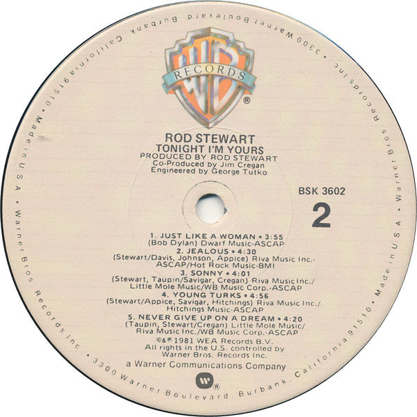 Rod Stewart : Tonight I'm Yours (LP,Album)