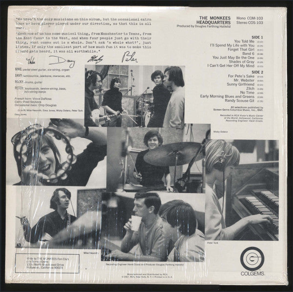 Monkees, The : Headquarters (LP,Album,Stereo)