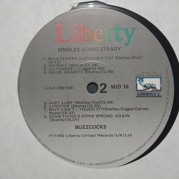 Buzzcocks : Singles Going Steady (LP,Compilation,Reissue)