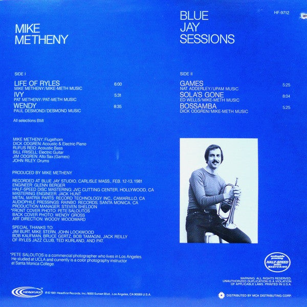 Mike Metheny : Blue Jay Sessions (LP,Album)