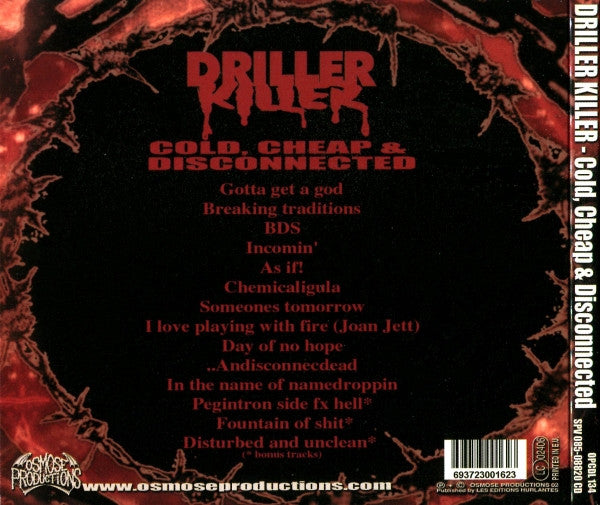 Driller Killer : Cold, Cheap And Disconnected (Album,Limited Edition)