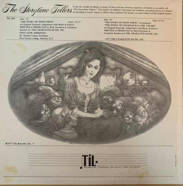Storytime Tellers, The : Snow White/Goldilocks & The Three Bears (LP,Album)