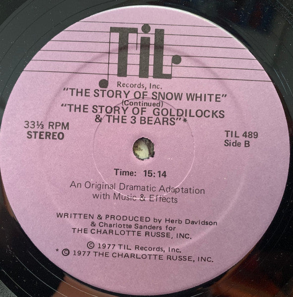 Storytime Tellers, The : Snow White/Goldilocks & The Three Bears (LP,Album)