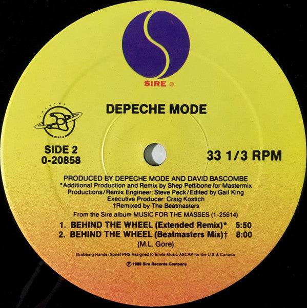 Depeche Mode : Behind The Wheel / Route 66 (Megamix) (12",33 ⅓ RPM,Maxi-Single)