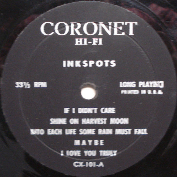 Stanley Morgan's Ink Spots : The Ink Spots (LP,Album,Mono)