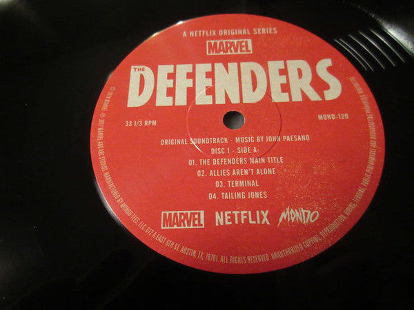 John Paesano : Marvel's The Defenders Original Soundtrack (12",45 RPM,Album)