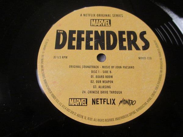 John Paesano : Marvel's The Defenders Original Soundtrack (12",45 RPM,Album)