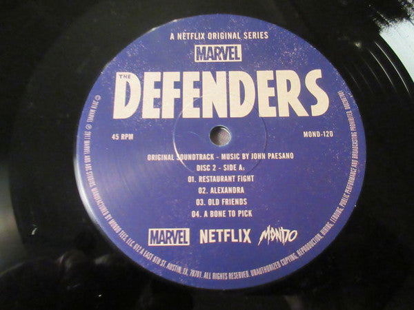 John Paesano : Marvel's The Defenders Original Soundtrack (12",45 RPM,Album)