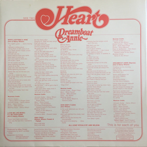 Heart : Dreamboat Annie (LP,Album)
