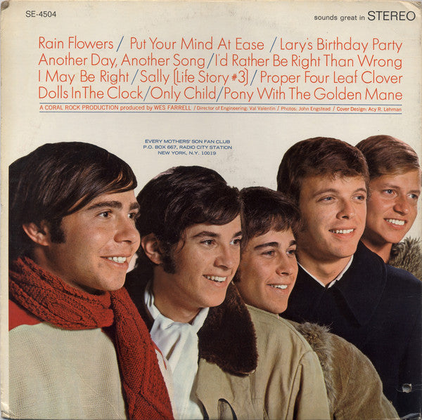 Every Mothers' Son : Every Mothers' Son's Back (LP,Album,Stereo)