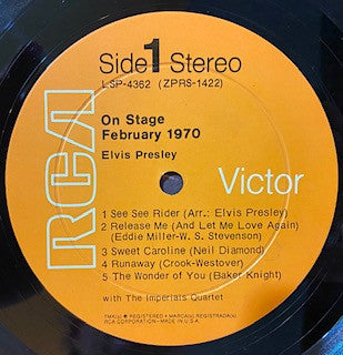 Elvis Presley : On Stage - February, 1970 (LP,Album)