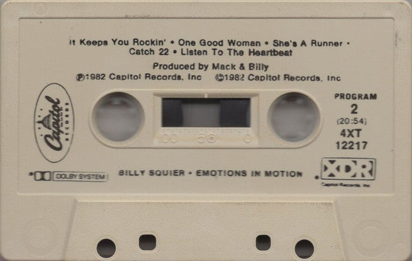 Billy Squier : Emotions In Motion (Album)