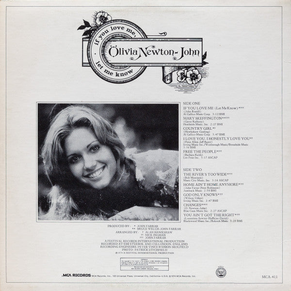 Olivia Newton-John : If You Love Me Let Me Know (LP,Album)
