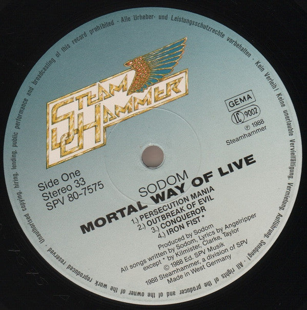 Sodom : Mortal Way Of Live (LP,Album,Stereo)