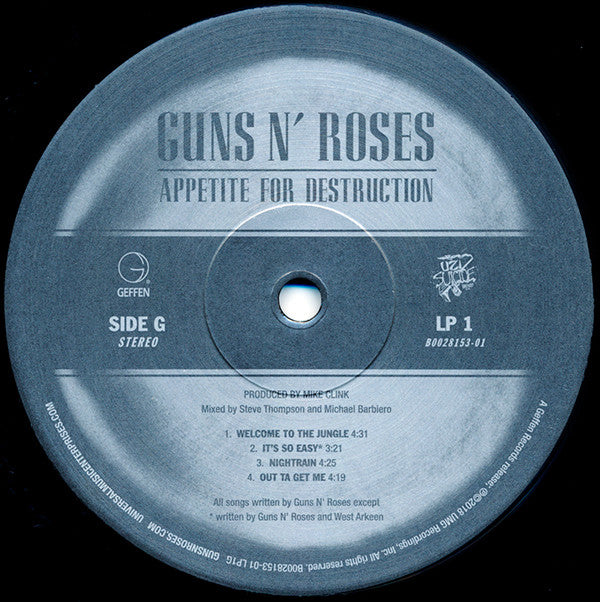 Guns N' Roses : Appetite For Destruction (LP)