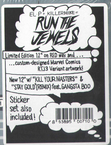 Run The Jewels : Stay Gold (12",Single Sided,Etched,Limited Edition)